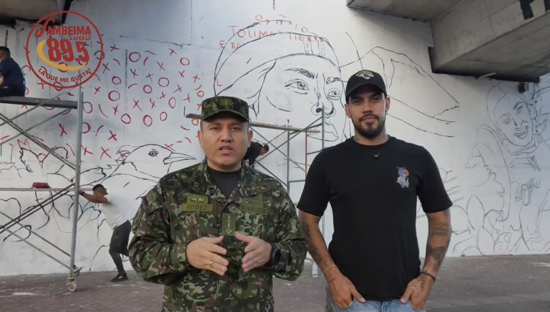 Arte y memoria transforman un muro de Ibagué