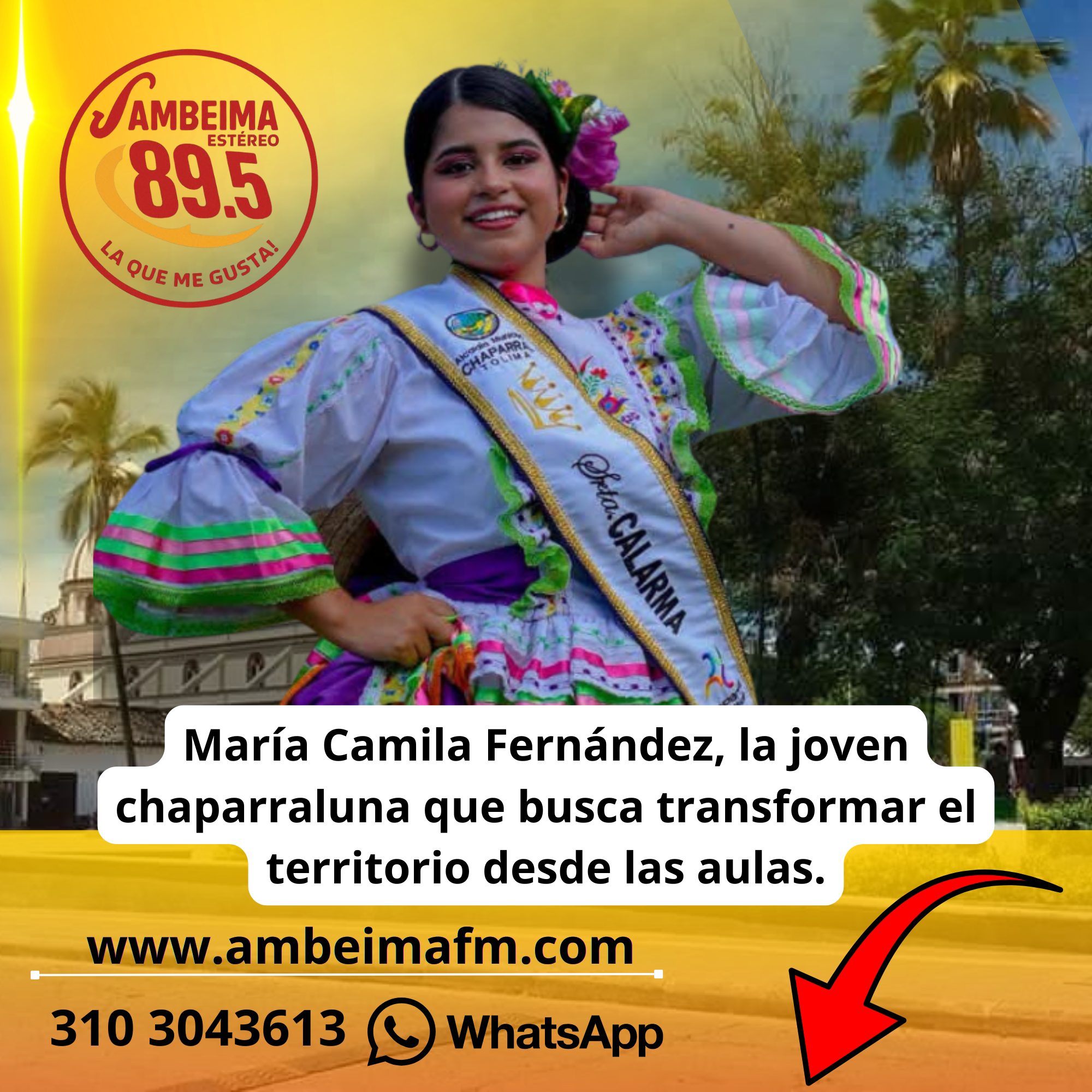 María Camila Fernández, la joven chaparraluna que busca transformar el territorio desde las aulas.