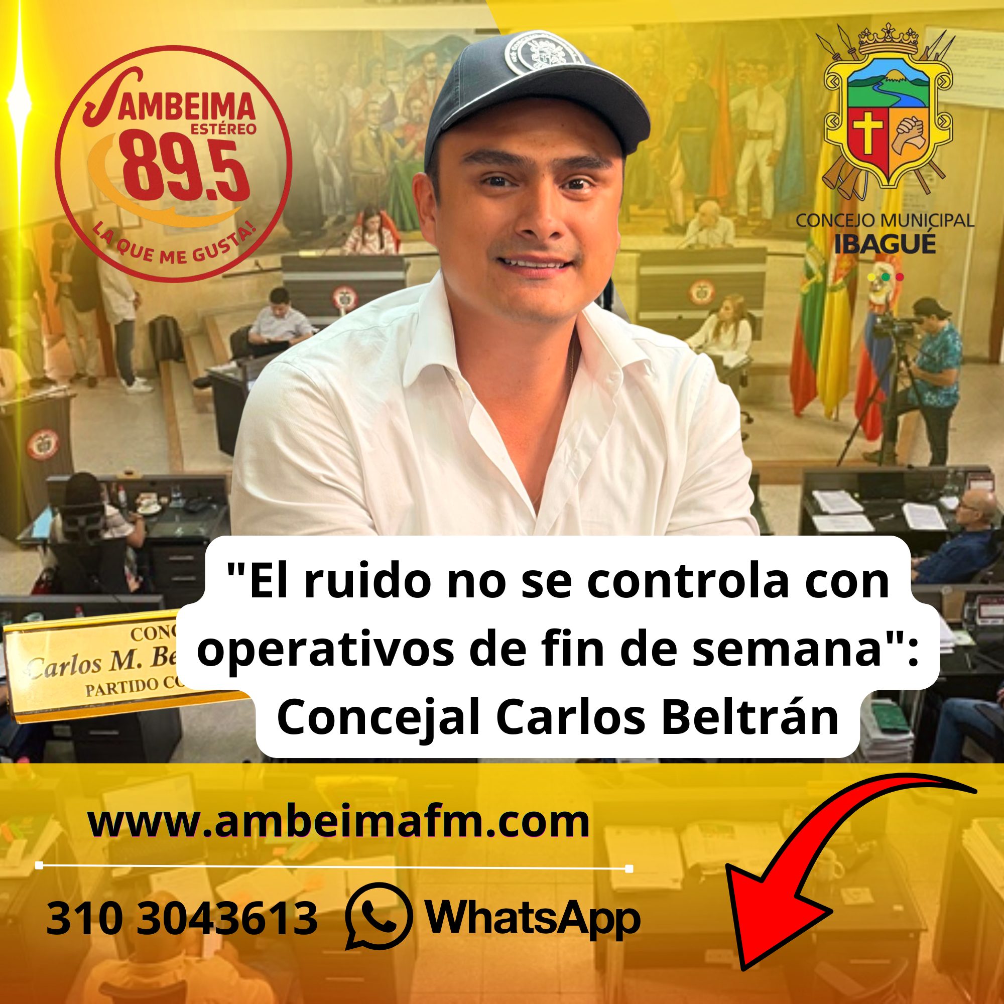 «El ruido no se controla con operativos de fin de semana»: Concejal Carlos Beltrán