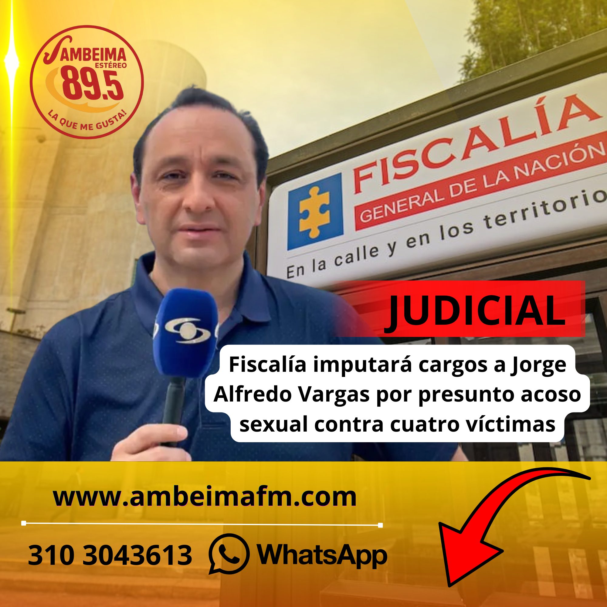𝐅𝐢𝐬𝐜𝐚𝐥í𝐚 𝐢𝐦𝐩𝐮𝐭𝐚𝐫á 𝐜𝐚𝐫𝐠𝐨𝐬 𝐚 𝐉𝐨𝐫𝐠𝐞 𝐀𝐥𝐟𝐫𝐞𝐝𝐨 𝐕𝐚𝐫𝐠𝐚𝐬 𝐩𝐨𝐫 𝐩𝐫𝐞𝐬𝐮𝐧𝐭𝐨 𝐚𝐜𝐨𝐬𝐨 𝐬𝐞𝐱𝐮𝐚𝐥 𝐜𝐨𝐧𝐭𝐫𝐚 𝐜𝐮𝐚𝐭𝐫𝐨 𝐯í𝐜𝐭𝐢𝐦𝐚𝐬