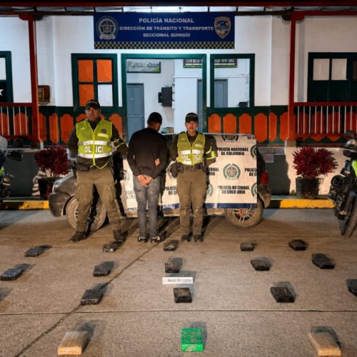 Capturado con 16 kilos de base de coca en vía hacia Ibagué