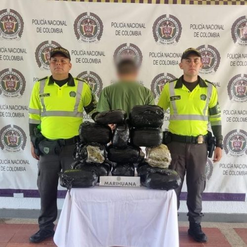 Personal de Tránsito y Transporte de la Policía Tolima Captura a Sujeto e Incauta Estupefacientes